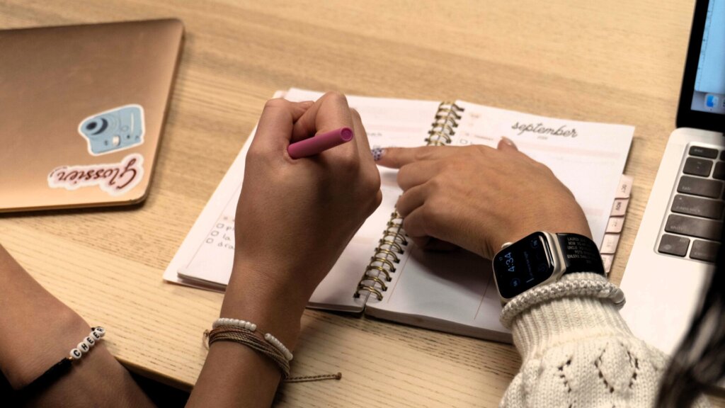 Planner Hands Pointing