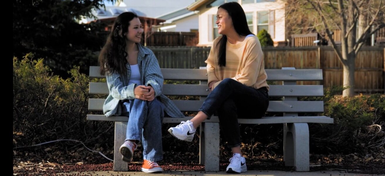 Emiko & Student on Bench (1)