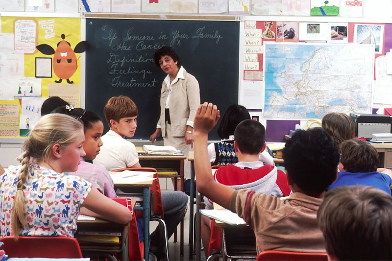 High school student in tutoring session